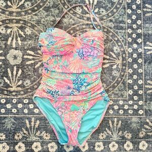 Lilly Pulitzer Swim One Piece - Pink and Blue Floral